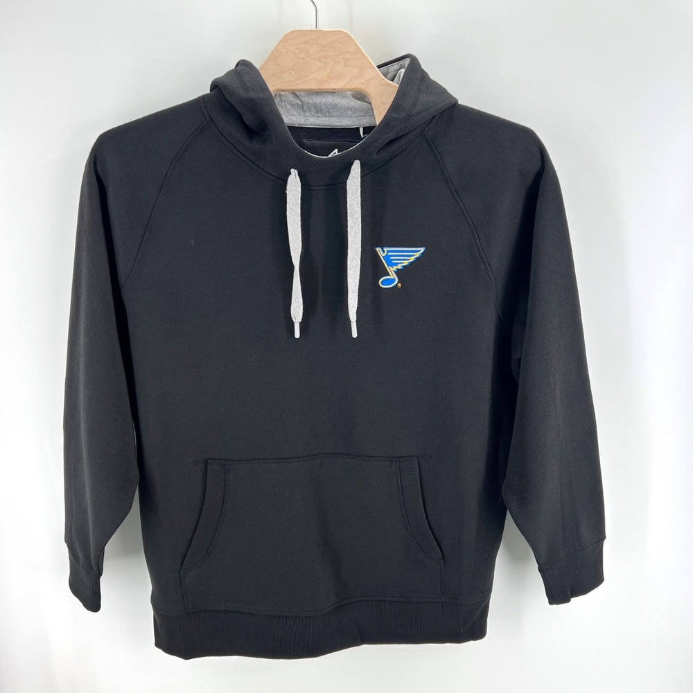 Antigua St. Louis Blues Victory Hoodie XL Cotton Blend Black NHL Hockey Fan Gear